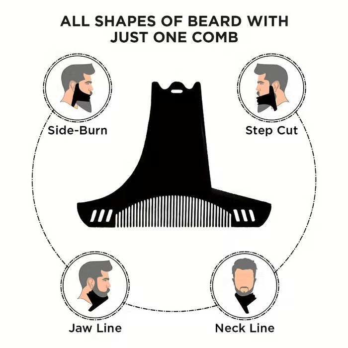 Peine para dar forma a la barba, plantilla de arco para barba