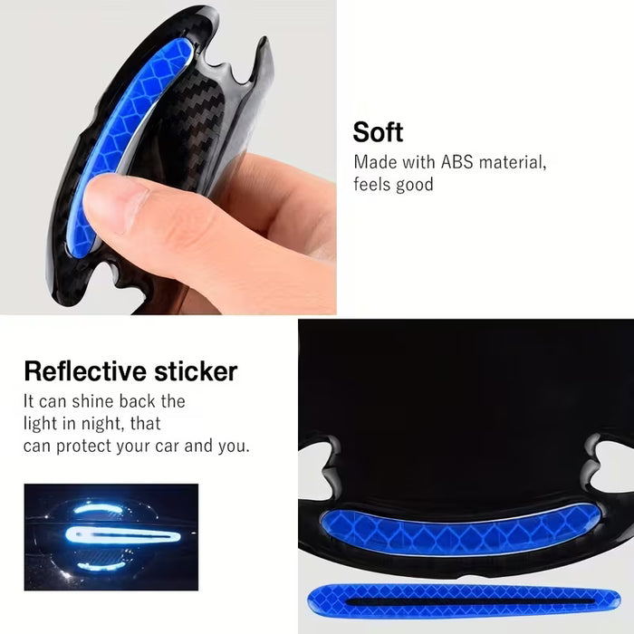 Juego de 8 películas protectoras para manijas de puertas, con tiras reflectantes de seguridad