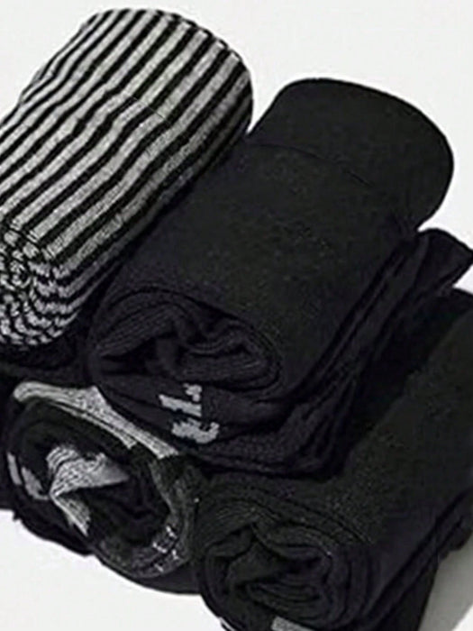 SHEIN 5 pares de calcetines marineros altos de color liso para hombre
