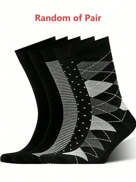 SHEIN 5 pares de calcetines marineros altos de color liso para hombre