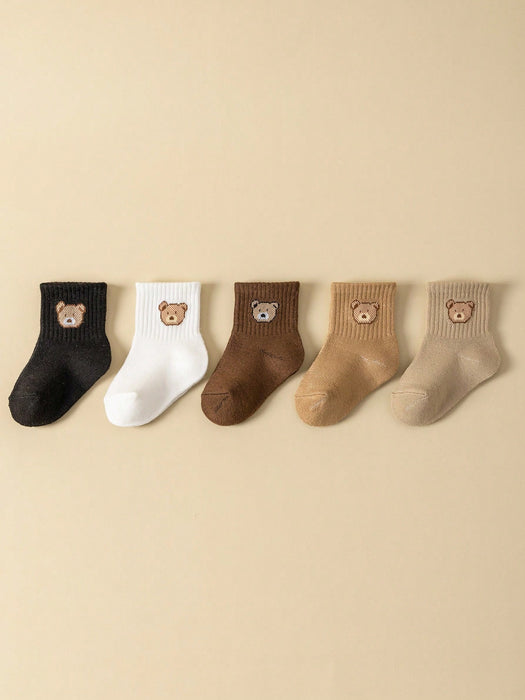 5 pares de calcetines para bebé, hasta el tobillo para niños pequeños