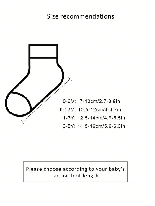 5 pares de calcetines para bebé, hasta el tobillo para niños pequeños