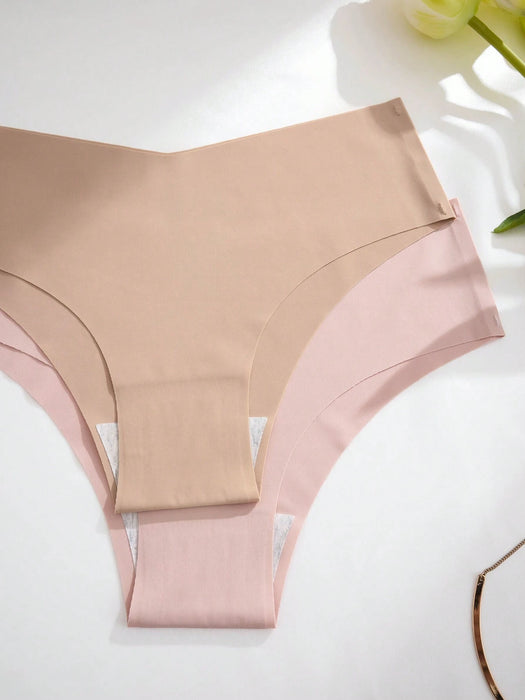 5pcs de ropa interior femenina sin costuras, braga invisible cómoda y amigable con la piel