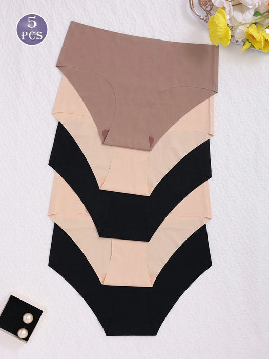 SHEIN 5 piezas/paquete Ropa interior sin costuras para mujer
