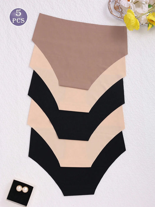 SHEIN 5 piezas/paquete Ropa interior sin costuras para mujer