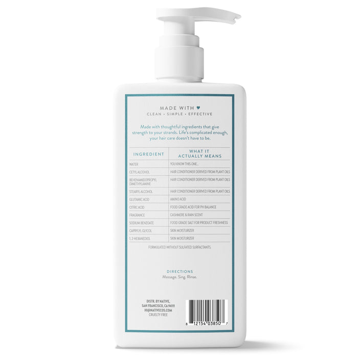 Native Cashmere and Rain Acondicionador fortalecedor 16.5 fl oz 473 ml (16.5 oz)