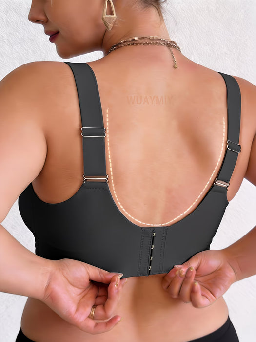 Sujetador sin varillas de talla grande para mujer con acolchado removible y tirantes anchos