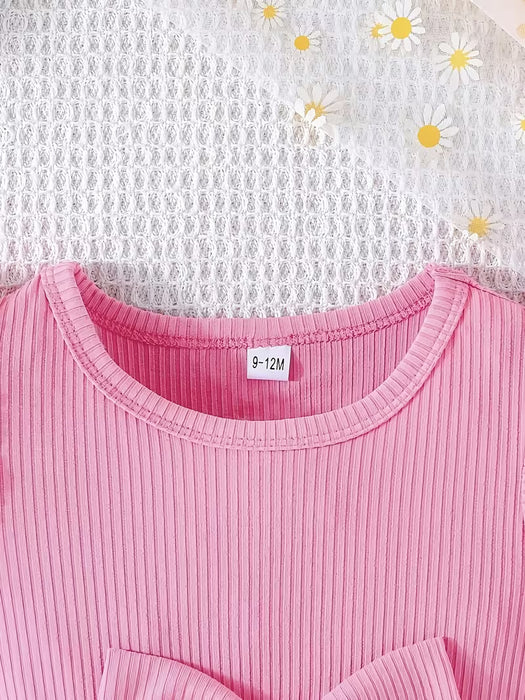 Vestido Casual para Niñas con Estampado de Mariposas, Cuello Redondo