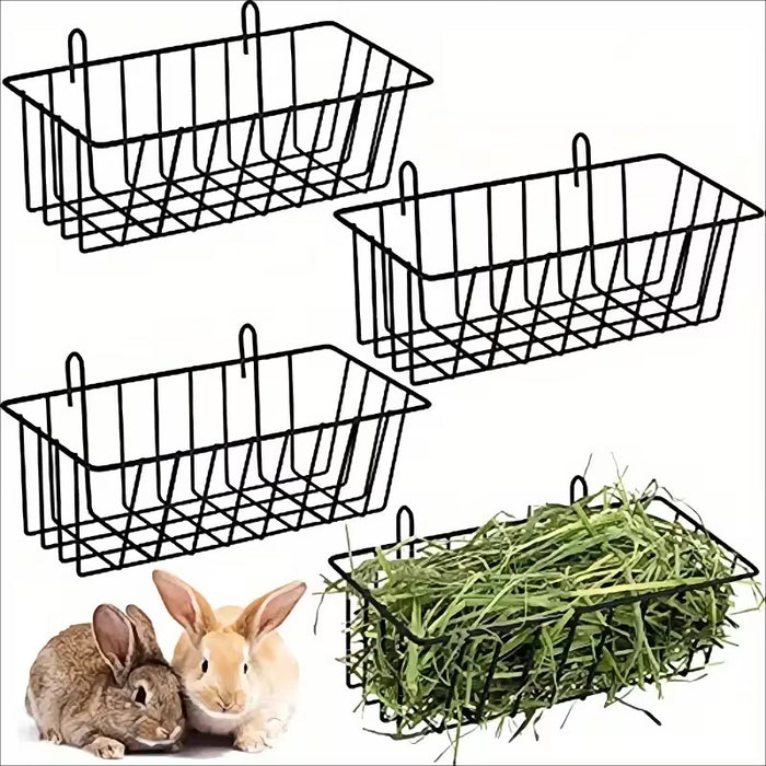 1 Canasta de Alimento para Conejos con Diseño de Malla Metálica