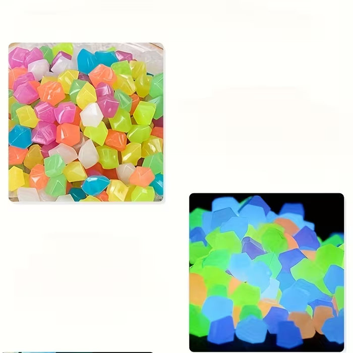 300 Piedras Decorativas Brillantes en Forma de Diamante para Acuario, Jardinería y Uso Fluorescente