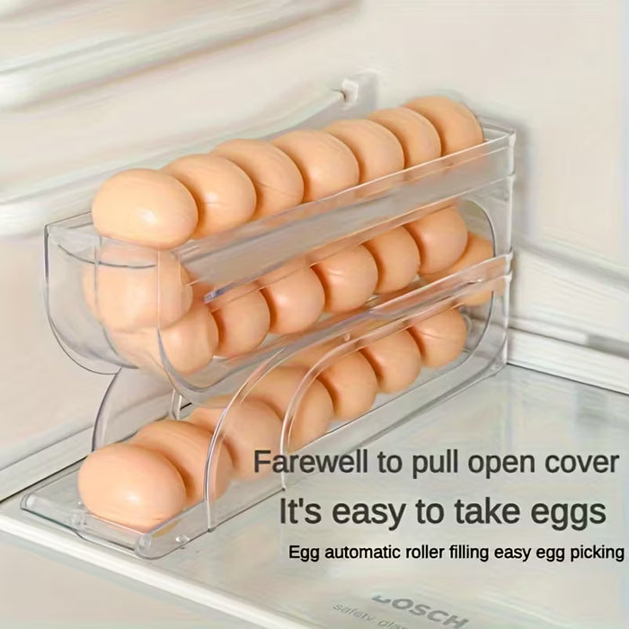 Dispensador de Huevos Deslizante de 3 Niveles para Refrigerador - Portahuevos
