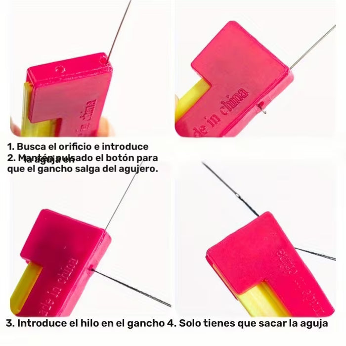 Enhebrador de agujas automático de 3 piezas - rápido y práctico