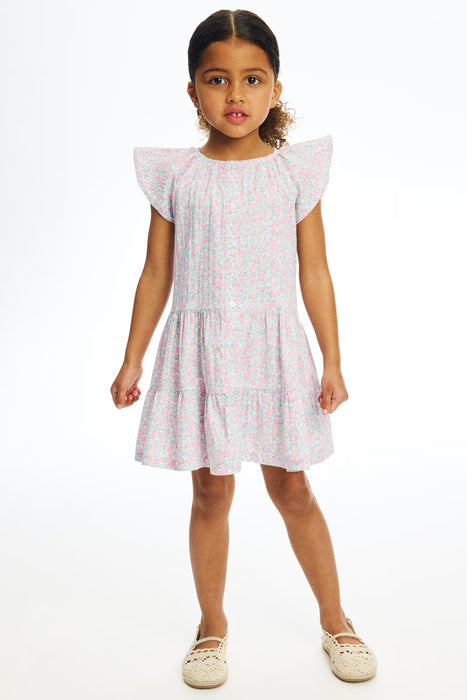 H&M Vestido de seersucker con volantes