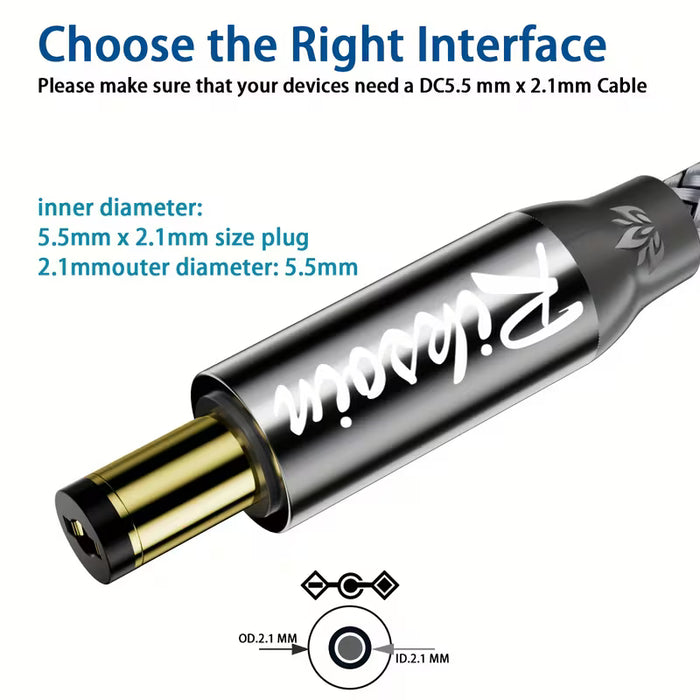 Cable de carga USB a DC 5V, Cable de carga universal con enchufe y toma, para luces LED