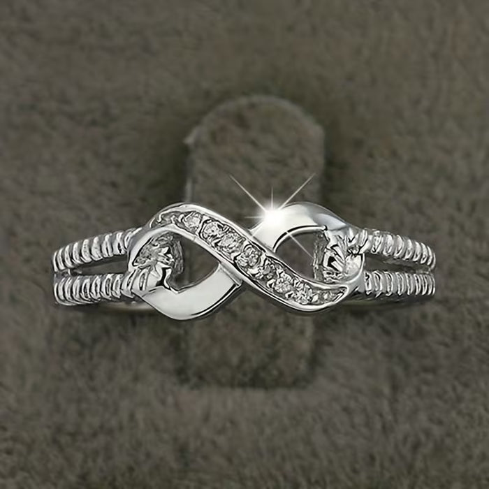 1pcs Anillo De Compromiso con Corazón Infinito Boda de Hombres