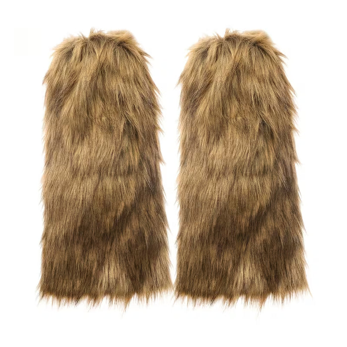1 par de calentadores de piernas peludos de otoño/invierno