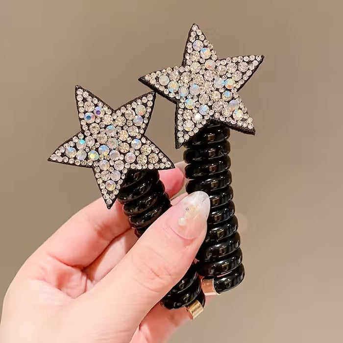 Coletero para pelo de alta gama con estrellas de diamantes de imitación