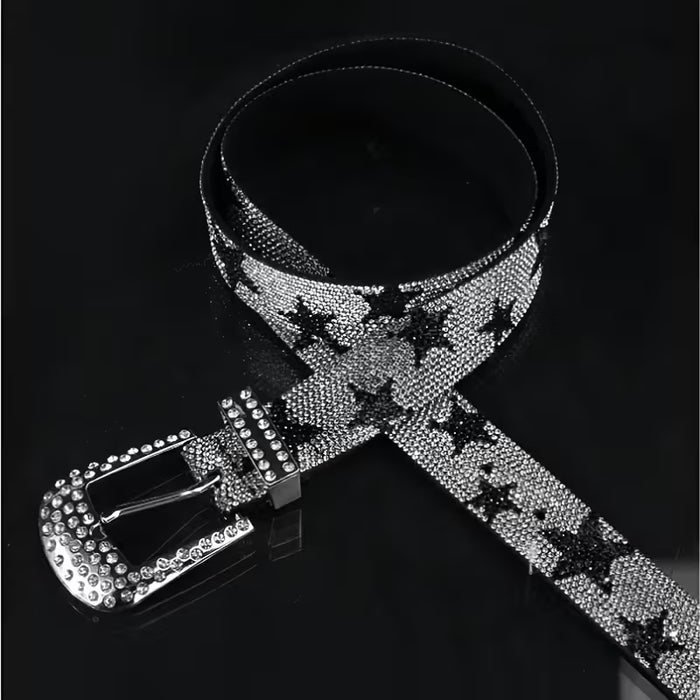 1 cinturón de estilo urbano Y2K con diseño de estrella brillante multicolor