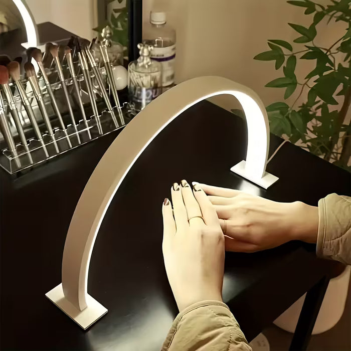 1 Lámpara LED de Uñas en Cuarto de Luna con 3 Modos de Color y Brillo Regulable, Lámpara de Uñas