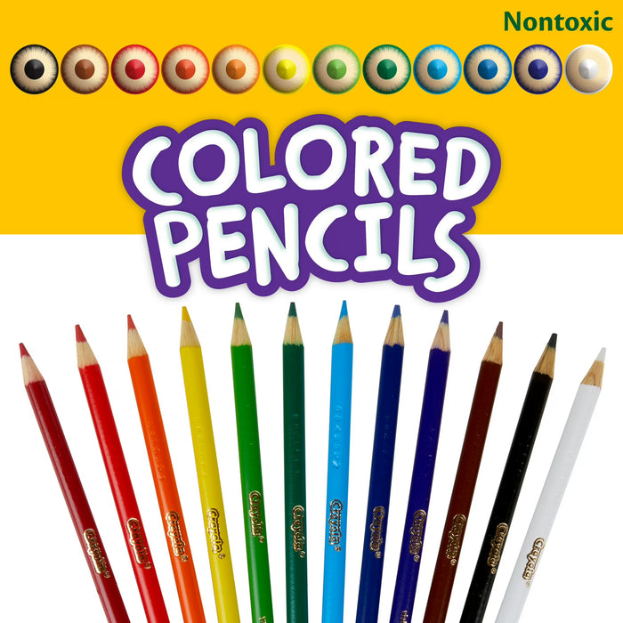 Crayola Set de lápices de colores , 12 unidades, útiles escolares para niños