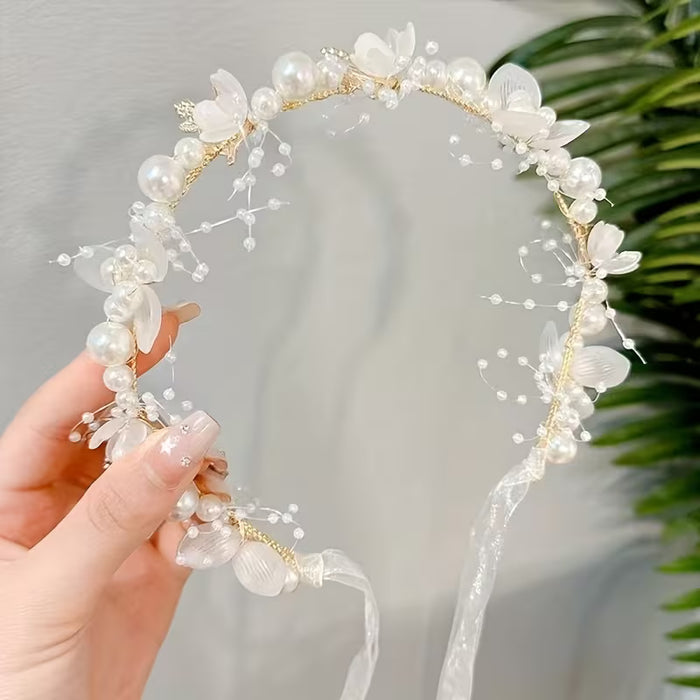 1pieza Corona de Flores para el Cabello adecuado para usar con vestidos de hadas