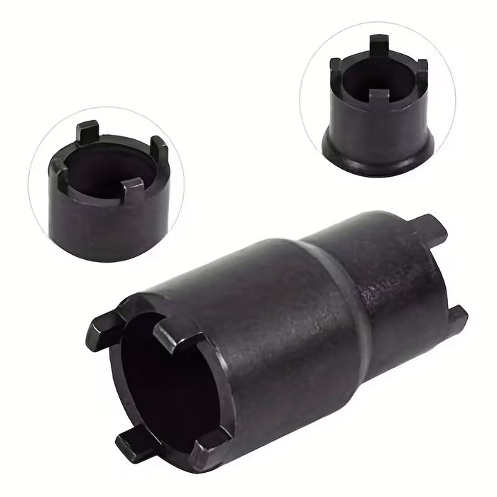 Herramienta de Extracción de Tuerca de Moto Negra con Doble Cabeza