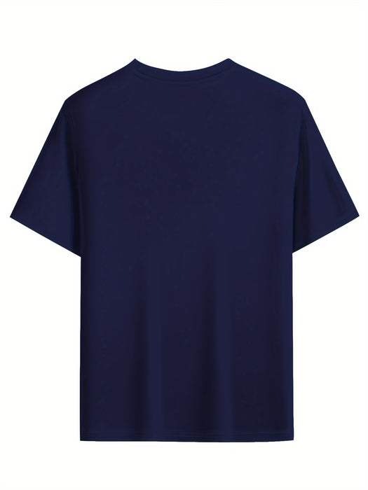 Camiseta básica de talla grande para hombre, prenda superior versátil