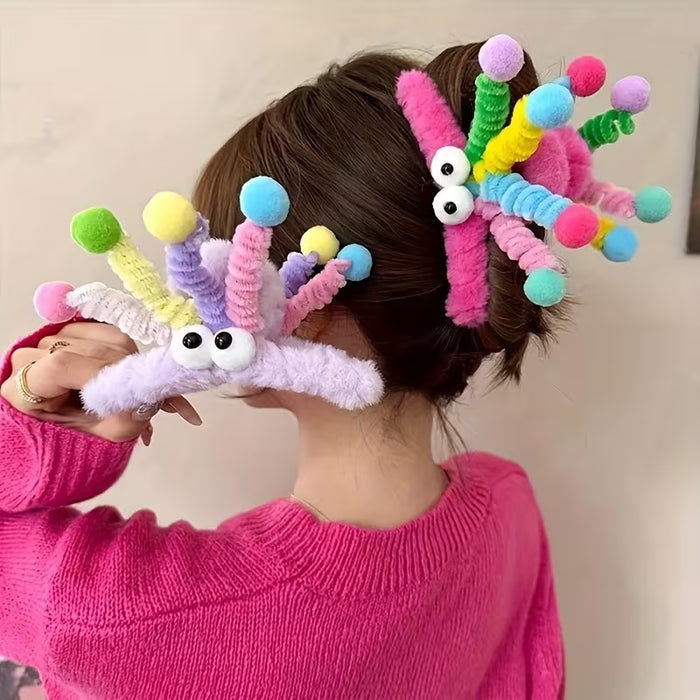 1pc Exquisito y Adorable Pasadore de Peluche Divertidos, Pasadores de Peluche Suave