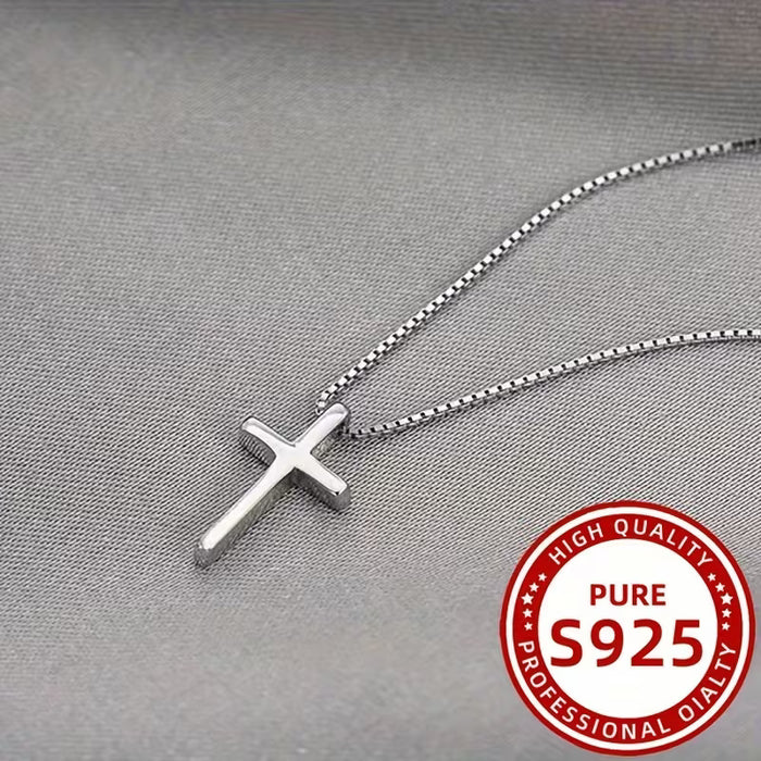 Collar de Moda para Mujer, Cruz Minimalista y Elegante, Cadena para Uso Diario