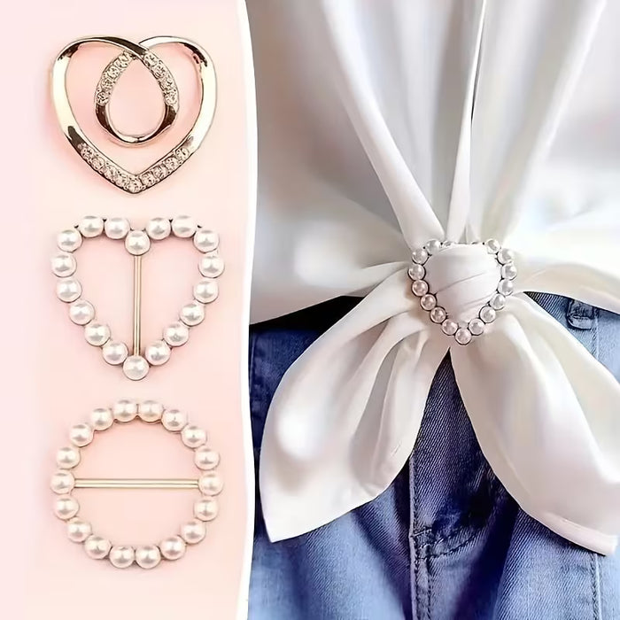 8 piezas de clips para camiseta con pedrería brillante de colores aleatorios