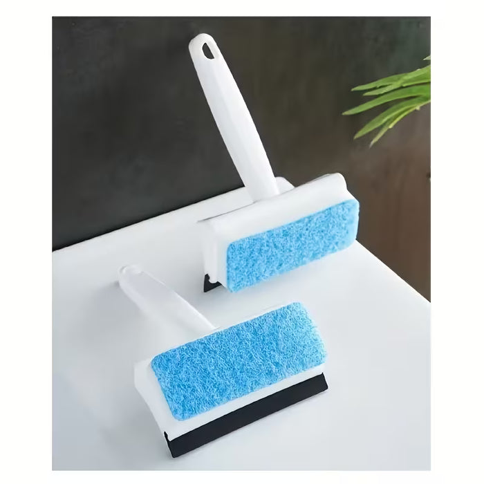 1pcs Rascador de vidrio de doble cara, Cepillo de limpieza de ventanas Dos en uno