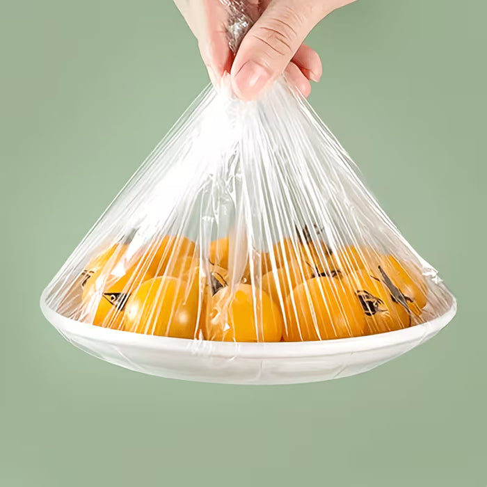 100 Unidades de Cubiertas de Plástico Transparente para Alimentos