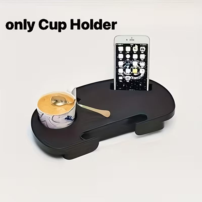 Mesa auxiliar portátil para silla de camping con bandeja de plástico multifuncional para bebidas y aperitivos