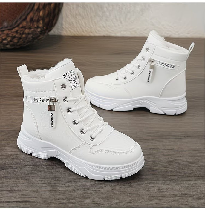 Botas de Tobillo Gruesas  Cálidos de Invierno Forradas para Mujer