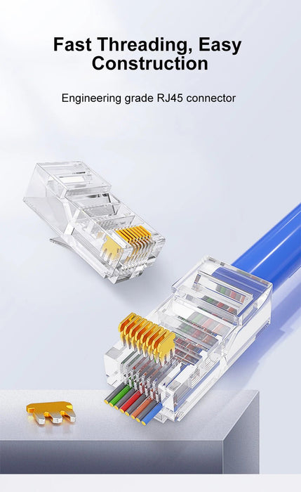 5pcs Conectores de Red Modulares de Pasaje, con Extremo de Crimpado para Cable - Quierox - Tienda Online