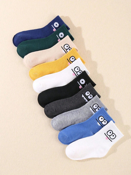 5pcs de calcetines deportivos para niños, con estampado de dibujos animados. - Quierox - Tienda Online