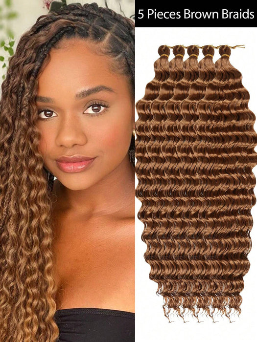 5pcs extensiones de cabello sintético largo, con ondas naturales, para mujer. - Quierox - Tienda Online