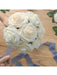 5pcs Flores de rosa artificiales blancas con tallos y 6 hojas, rosas falsas realistas - Quierox - Tienda Online