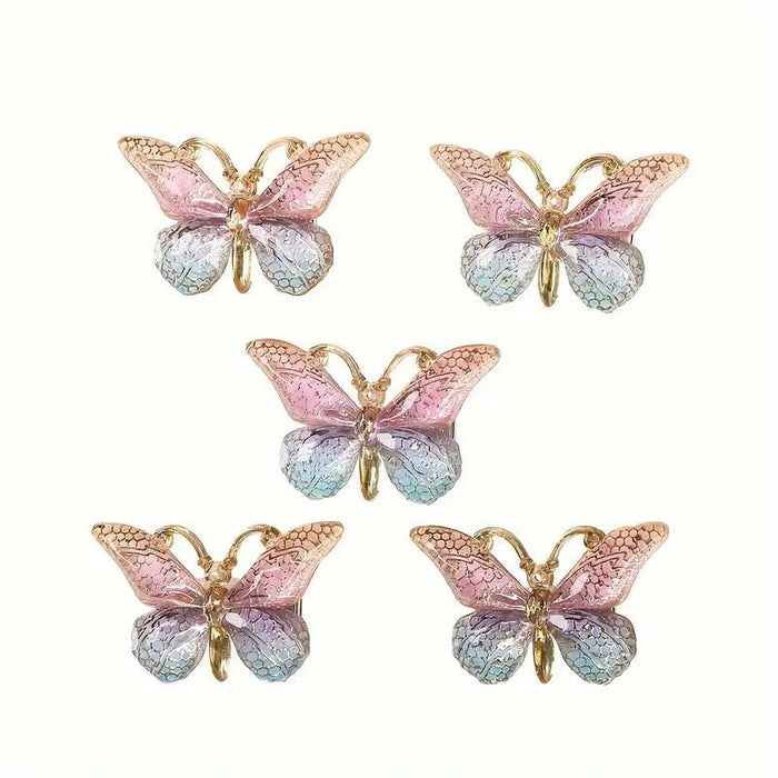 5pcs/Pack Pinza de Cabello de Mariposa Degradada con Clip - Quierox - Tienda Online