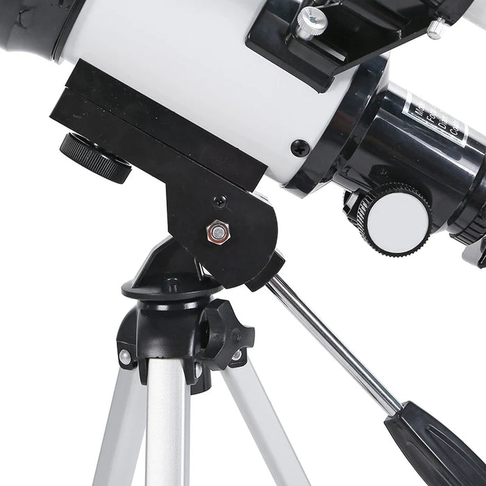 Telescopio astronómico refractor F30070M para niños: telescopio educativo de 70 mm