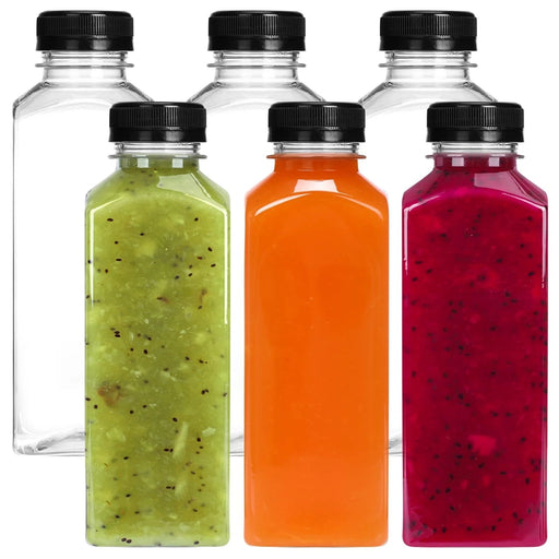 6 botellas de plástico con tapa, transparentes, vacías y reutilizables. - Quierox - Tienda Online