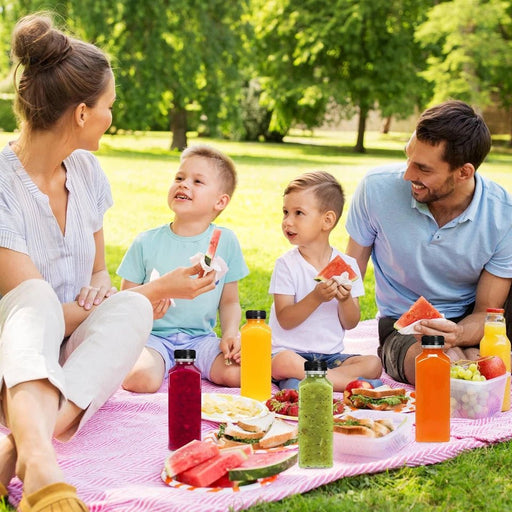 6 botellas de plástico con tapa, transparentes, vacías y reutilizables. - Quierox - Tienda Online