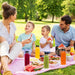 6 botellas de plástico con tapa, transparentes, vacías y reutilizables. - Quierox - Tienda Online