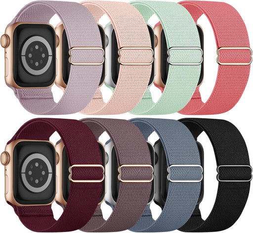 6 Pack de bandas elásticas Solo Loop compatibles con Apple Watch para mujeres y hombres - Quierox - Tienda Online