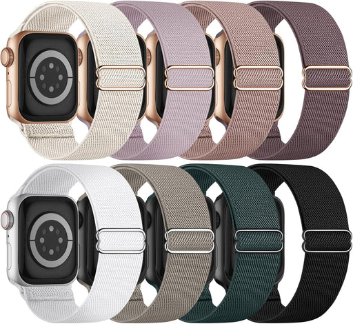 6 Pack de bandas elásticas Solo Loop compatibles con Apple Watch para mujeres y hombres - Quierox - Tienda Online