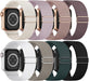6 Pack de bandas elásticas Solo Loop compatibles con Apple Watch para mujeres y hombres - Quierox - Tienda Online