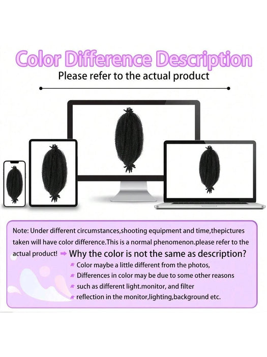 6 paquetes de extensiones de cabello afro trenzado, preestirado y esponjoso, para trenzas - Quierox - Tienda Online