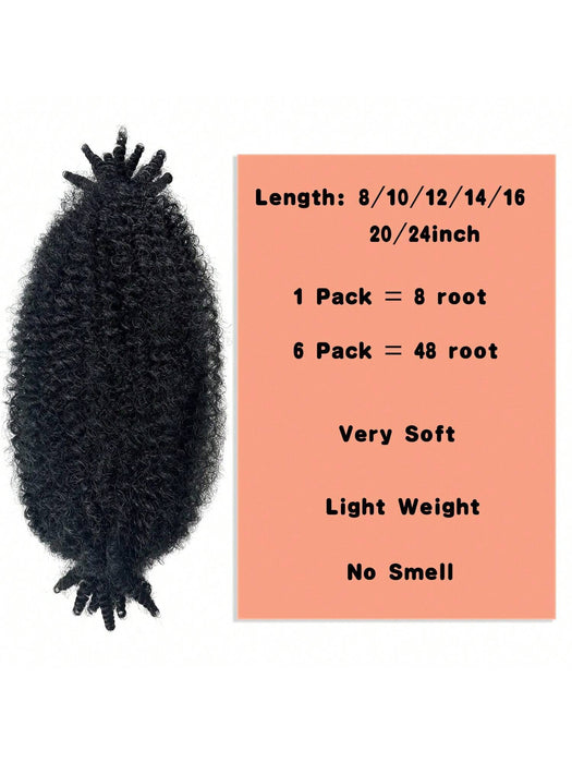 6 paquetes de extensiones de cabello afro trenzado, preestirado y esponjoso, para trenzas - Quierox - Tienda Online