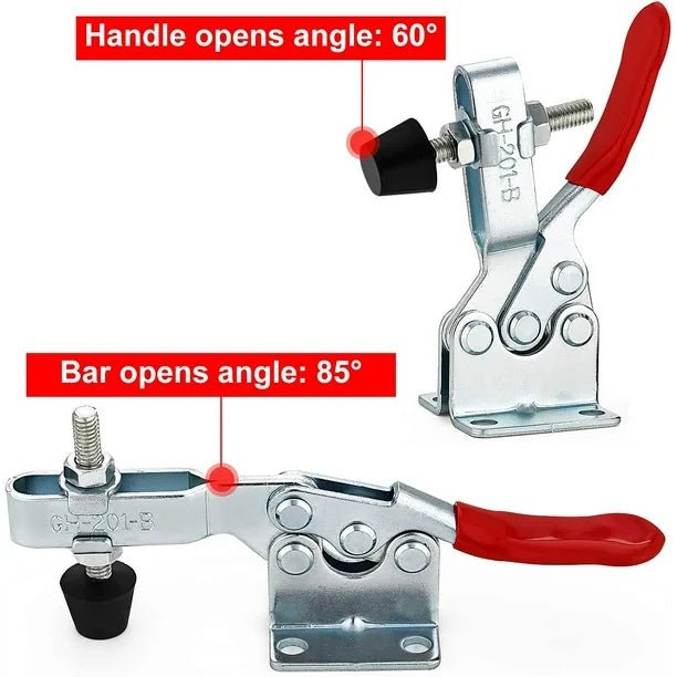 6 piezas Abrazadera de palanca horizontal Ormromra GH - 201B capacidad de liberación rápida - Quierox - Tienda Online