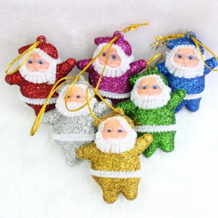 6 piezas de adornos navideños de Santa Claus , pequeños colgantes - Quierox - Tienda Online